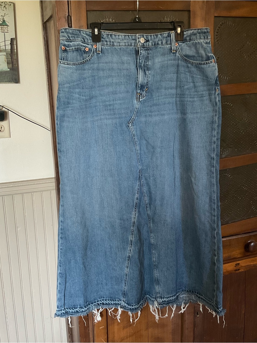 Lucky Brand Lucky Legend Maxi Jean Skirt 16/33